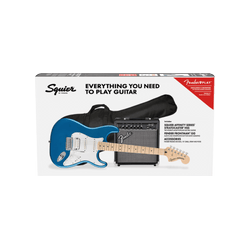 Paquete Guitarra Eléctrica Squier Affinity Series Stratocaster HSS Pack, Maple Fingerboard, Lake Placid Blue, Funda, Frontman 15