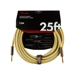 Cable Deluxe Series Instrument Cable, Straight/Straight, 25', Tweed