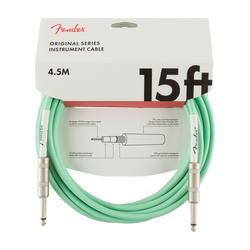 Cable Fender (4.5m) Original Series Instrument Cable, 15', Surf Green