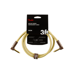 Cable Fender 90cm Deluxe Series Instrument Cable, Angle/Angle, , Tweed