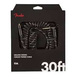 Cable Fender Deluxe Coil , 30', Black Tweed (9m)