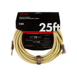 Cable Fender Deluxe Series, ángulo/ recto, 7.5m, Tweed