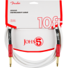 Cable Fender John 5 , White and Red, 3m