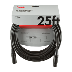 Cable Fender para micrófono Professional Series , 7.5m, negro