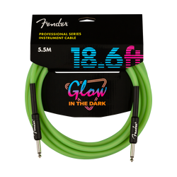 Cable Fender Professional Glow in the Dark , Green, 5.5m