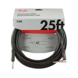 Cable Fender Professional Series Instrument Cables, Straight/Angle, 7.5m, Black