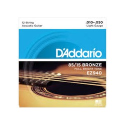 Cuerdas D´Addario EZ940 10-50 (12 STRINGS)