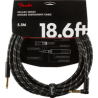 Deluxe Series Instrument Cable, Straight/Angle, 18.6', Black Tweed