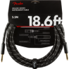 Deluxe Series Instrument Cable, Straight/Straight, 18.6', Black Tweed