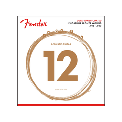 Cuerdas Fender 860L Phosphor Bronze Dura-Tone® Coated 12-53