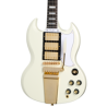 Guitarra Eléctrica Epiphone Les Paul SG Custom con Maestro Vibrola, Classic White, Inspired by Gibson Custom