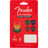 Posavasos Fender Pick Shape Logo Coasters, 4-Pack, Multi-Color