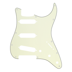 Pickguard, Stratocaster® S/S/S, 11-Hole Mount, Mint Green MG/B/MG 3-Ply