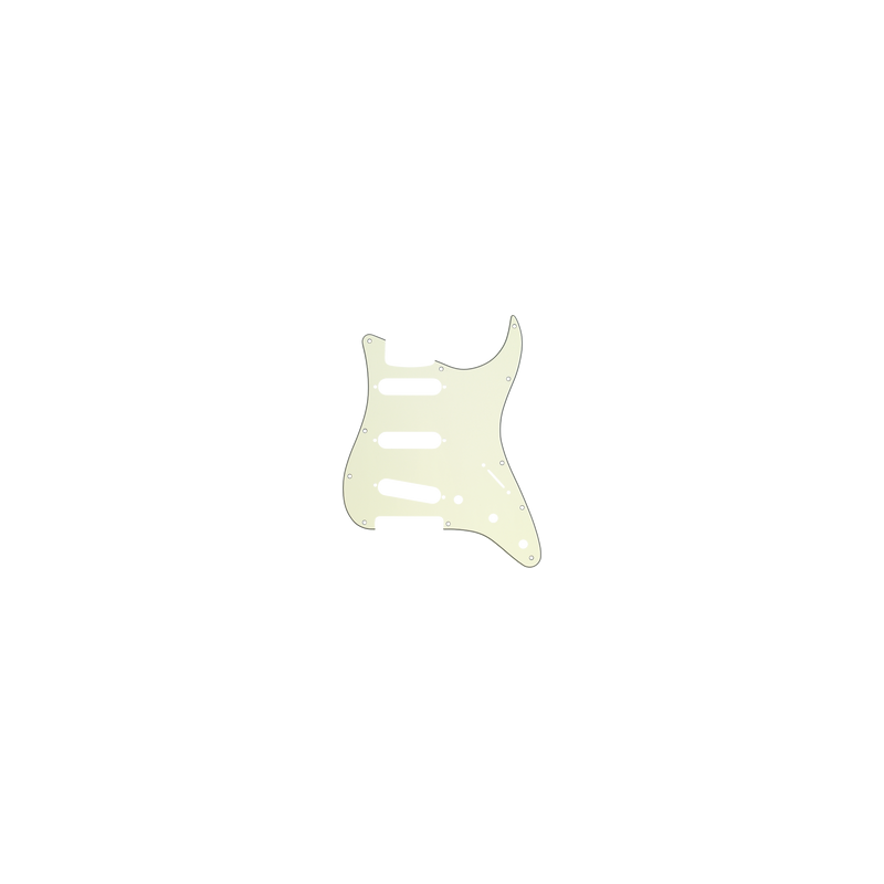 Pickguard, Stratocaster® S/S/S, 11-Hole Mount, Mint Green MG/B/MG 3-Ply