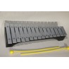 LA15 XYLOPHONO 15 TECLAS D/METAL PLATEADO C/BASE D/MADERA NEG.