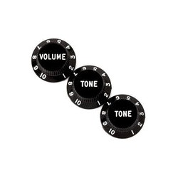 Stratocaster® Knobs, Black (Volume, Tone, Tone) (3)