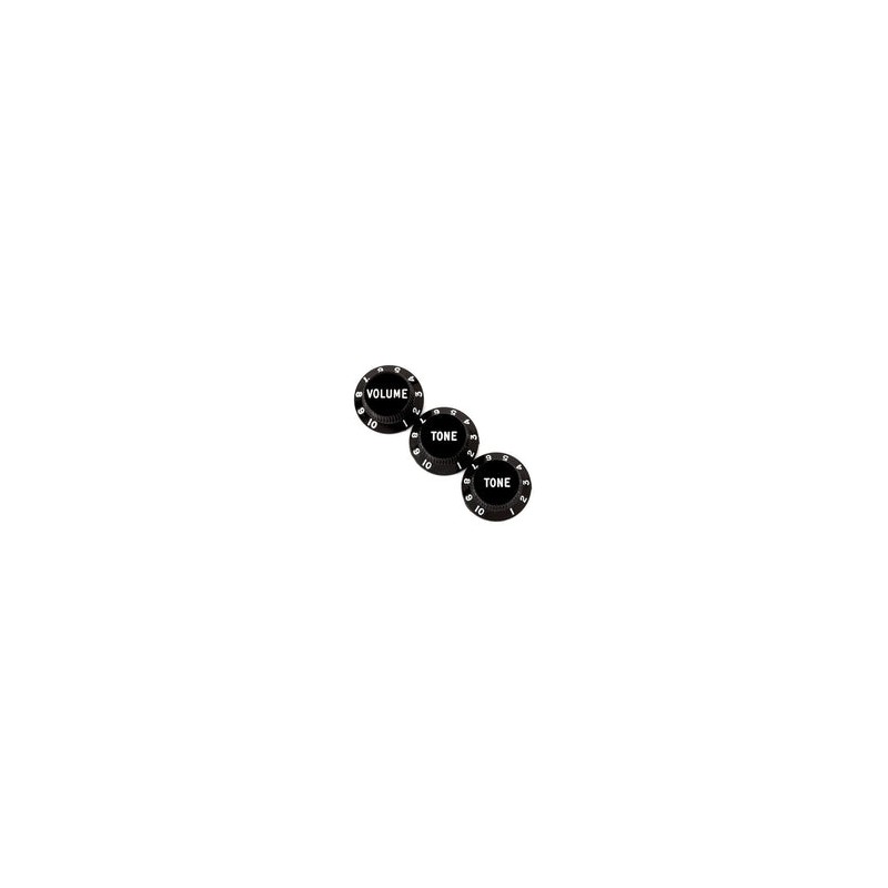 Stratocaster® Knobs, Black (Volume, Tone, Tone) (3)