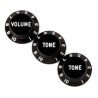 Stratocaster® Knobs, Black (Volume, Tone, Tone) (3)