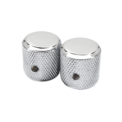 Knurled Knobs Pure Vintage '60s Telecaster®/P Bass, (2), Chrome/Aluminum