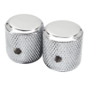 Knurled Knobs Pure Vintage '60s Telecaster®/P Bass, (2), Chrome/Aluminum