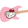 Guitarra Eléctrica Squier x Hello Kitty Pink Stratocaster, con funda