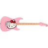 Guitarra Eléctrica Squier x Hello Kitty Pink Stratocaster, con funda